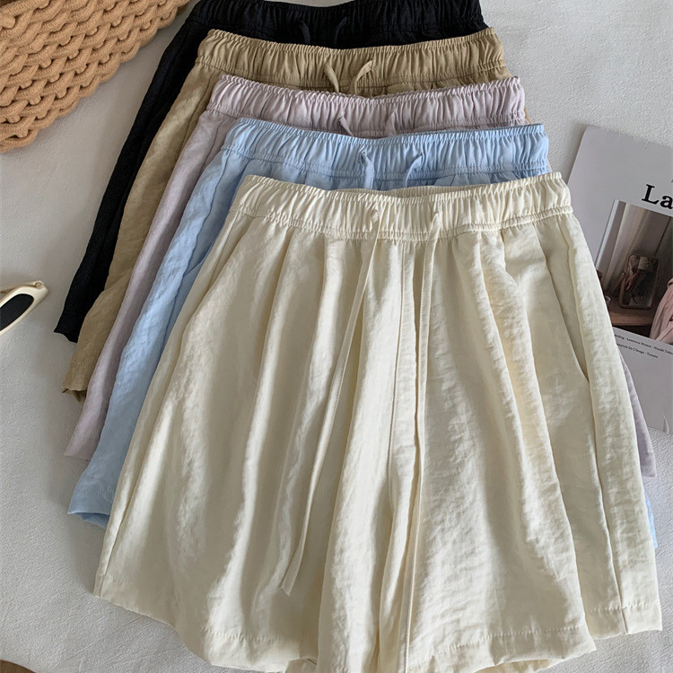 Mousse Shorts Women's Summer Cool Loose Slimming Casual Texture Yamamoto Casual Pants Pleated A- Shaped Milk Shorts