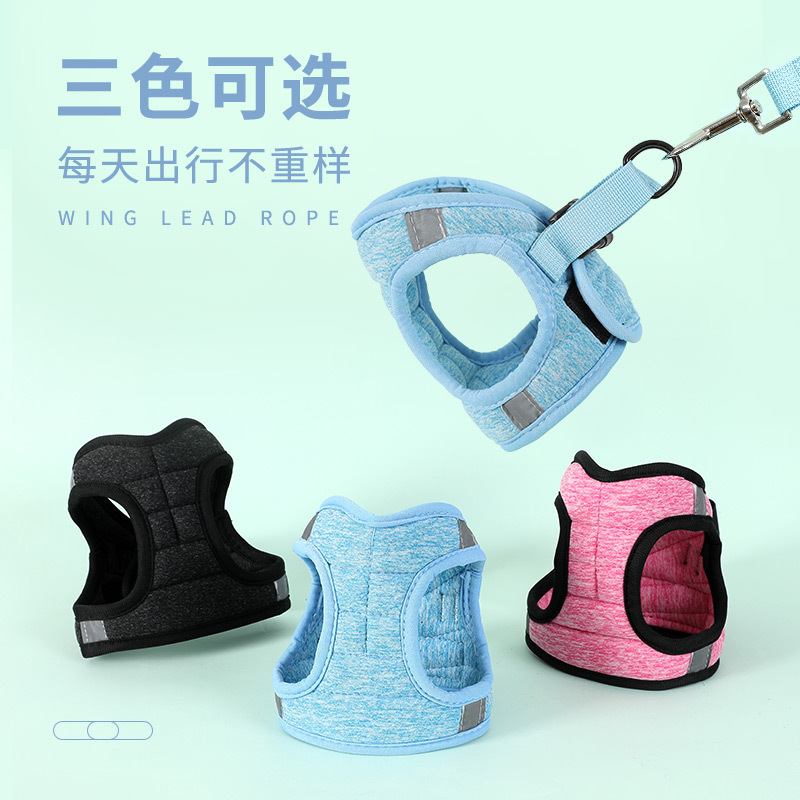 Gato cuerda de tracción anti-rotura armadura especial chaleco gato caminando cuerda gatito marioneta cómoda gato cadena