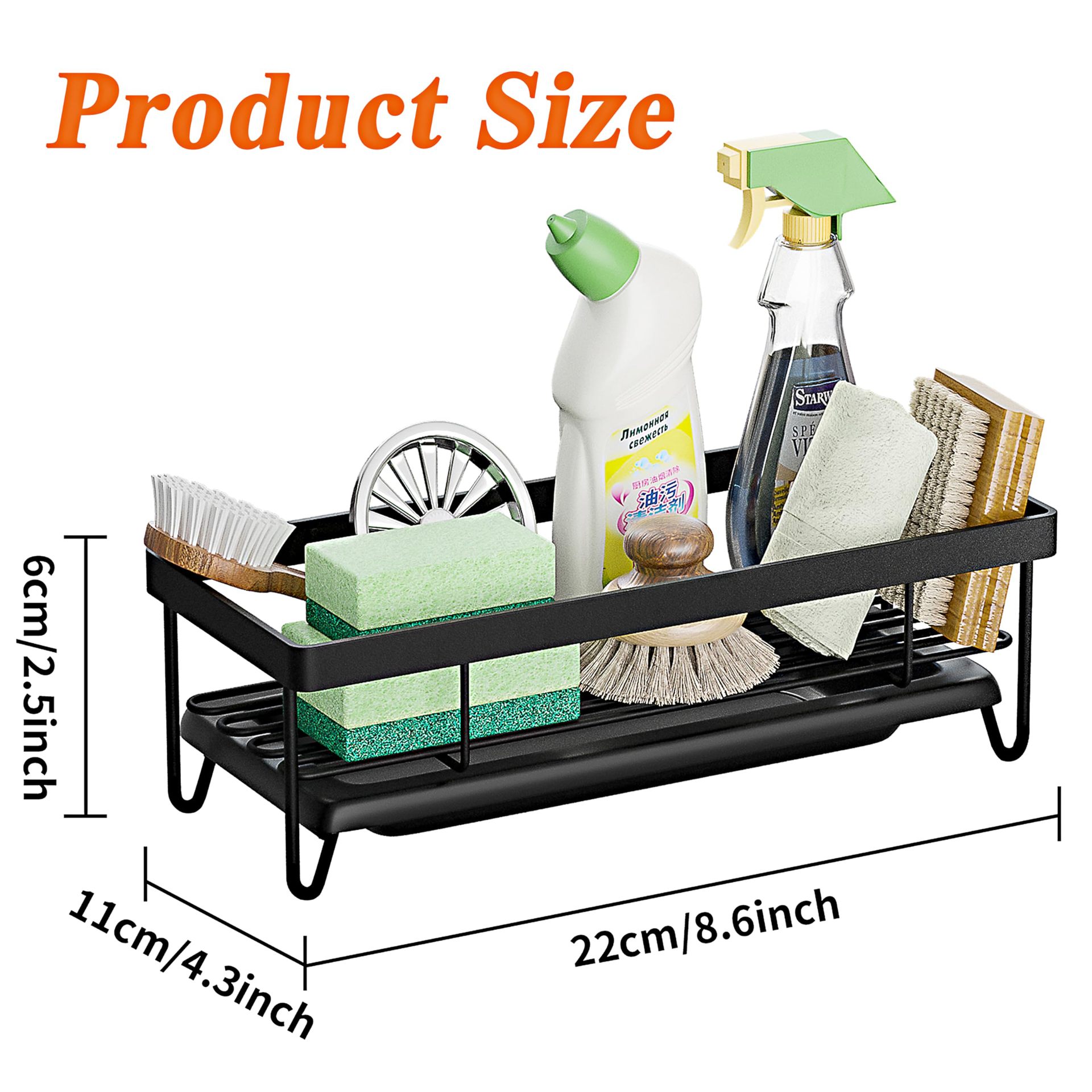 Fabricantes al por mayor lavabo de cocina estantes utensilios de cocina esponja lavavajillas cepillo de drenaje de cocina estante de almacenamiento