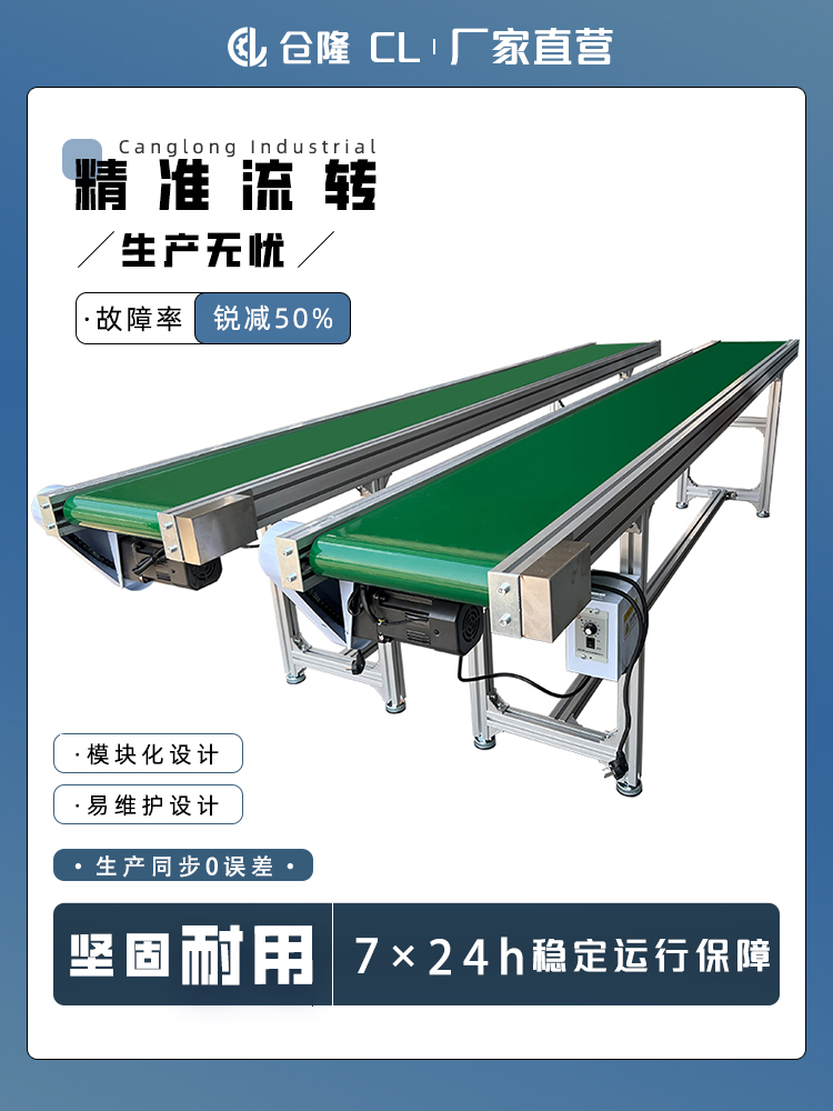 流水线输送带传送带小型输送机食品级pu注塑机不锈钢皮带大输送线