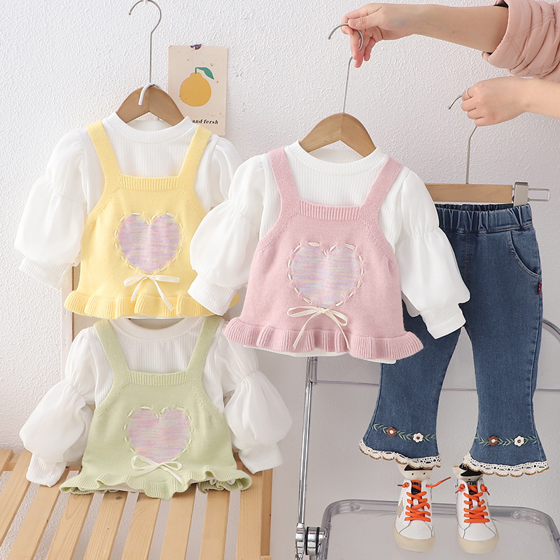 Children's demi-season set with bow