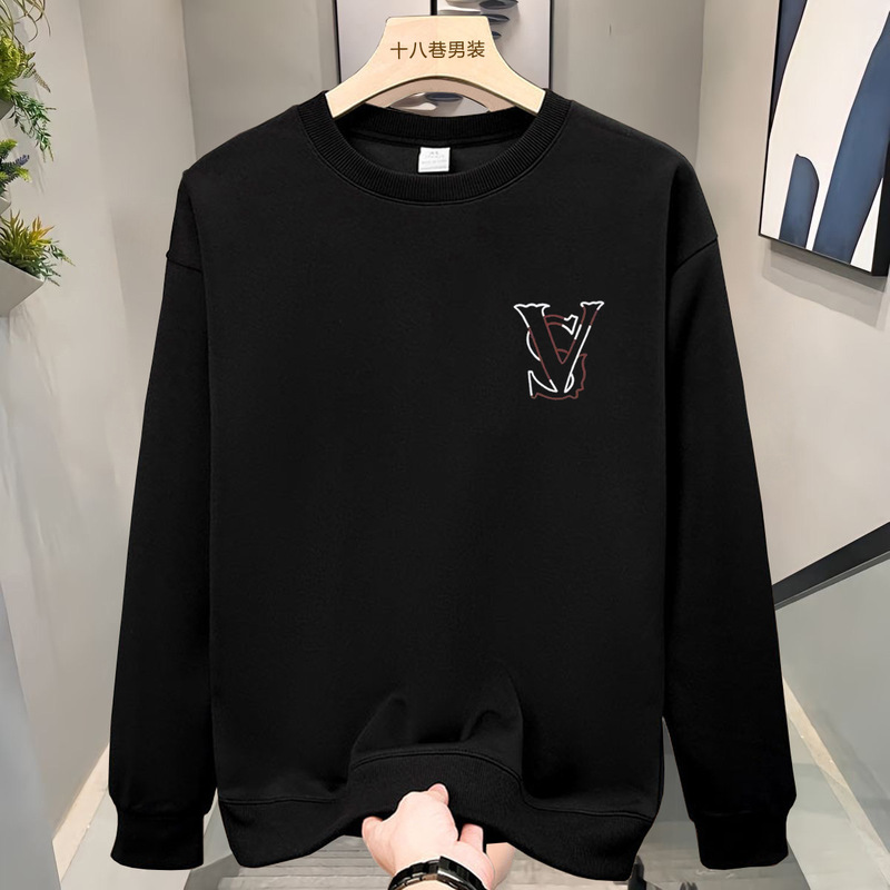 American Retro High Street Fashion Brand Crew Neck Sweatshirt for Men and Couples, 2026 New Autumn and Winter Thin Long-Sleeve Hoodless Top