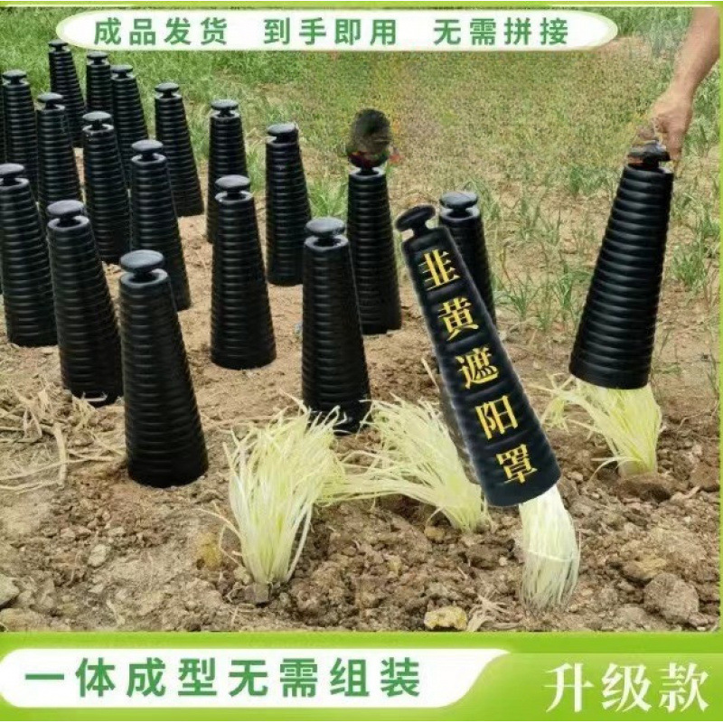 遮阳 韭黄种植黑罩子 家用隔光用 套筒韭菜塑料罩防晒 农业省力！
