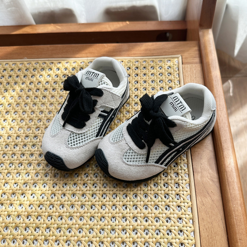 2025夏の新型子供阿甘運動靴学生ソフト底単網通気ネット靴男女児童レジャー靴潮|undefined