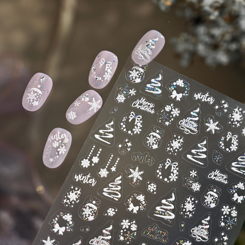 Tensor Gentle Style Christmas Tree Snowflake Nail Stickers M1331 Simple Christmas Atmosphere Element Nail Stickers Tensor Gentle Style Christmas Tree Snowflake Nail Stickers M1331 Simple Christmas Atmosphere Element Nail Stickers