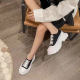 McQueen Canvas Shoes White Shoes Women's Summer and Autumn New Casual Platform High-Sole Women's Low-Top Shoes Sports Torre Shoes