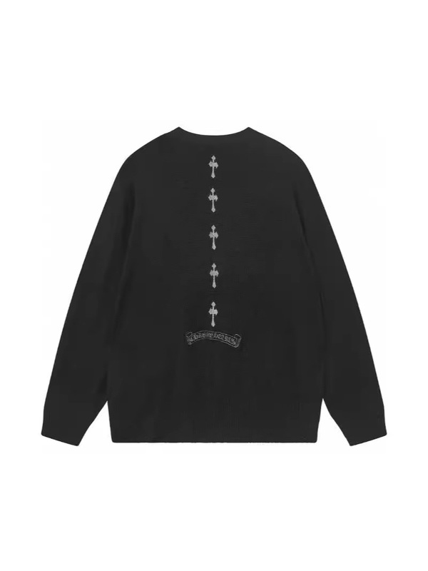 24SS CHの新型は皮のサンスクリットの刺繍のニットのカーディガンを貼ります。|undefined