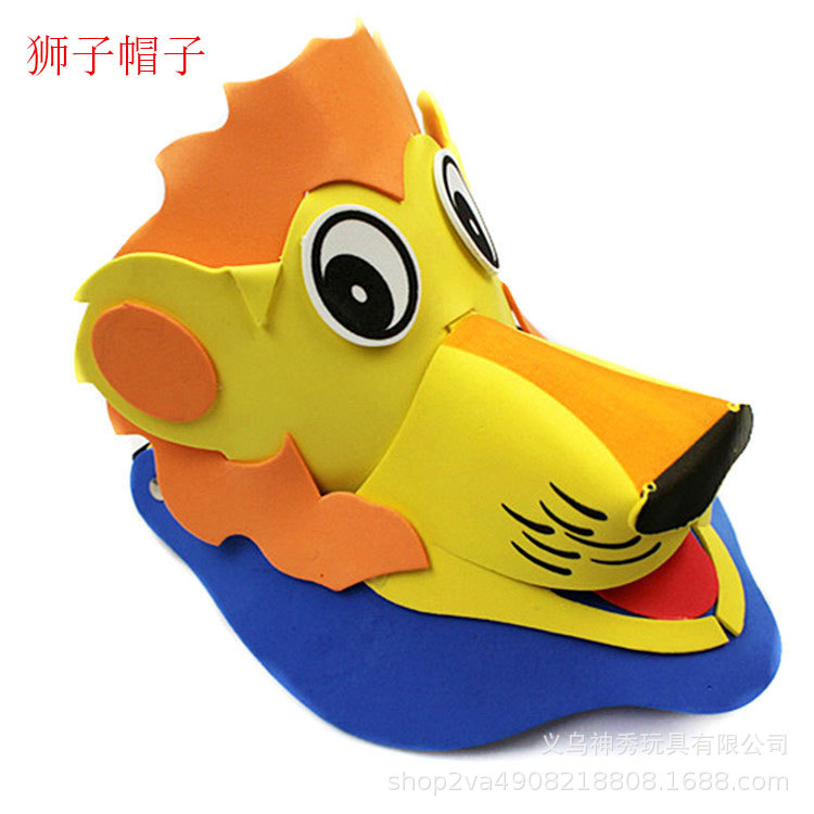 Día del niño Eva sombrero para el sol actividades entre padres e hijos dibujos animados animal tocado doce tocado del zodiaco