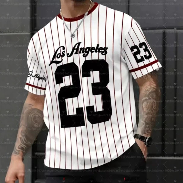2026 Summer Men's and Women's Casual 23 Men's Football Jersey T-Shirt Summer Women's Beach Short Sleeve Surf Beach T-Shirt