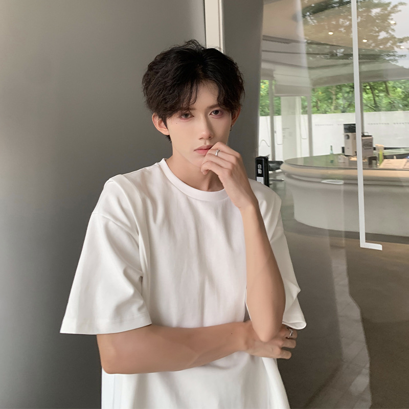 Foreign trade cross-border goods, cleanfit faux two-piece inner layer, small collar short-sleeved high-end menswear, control 58