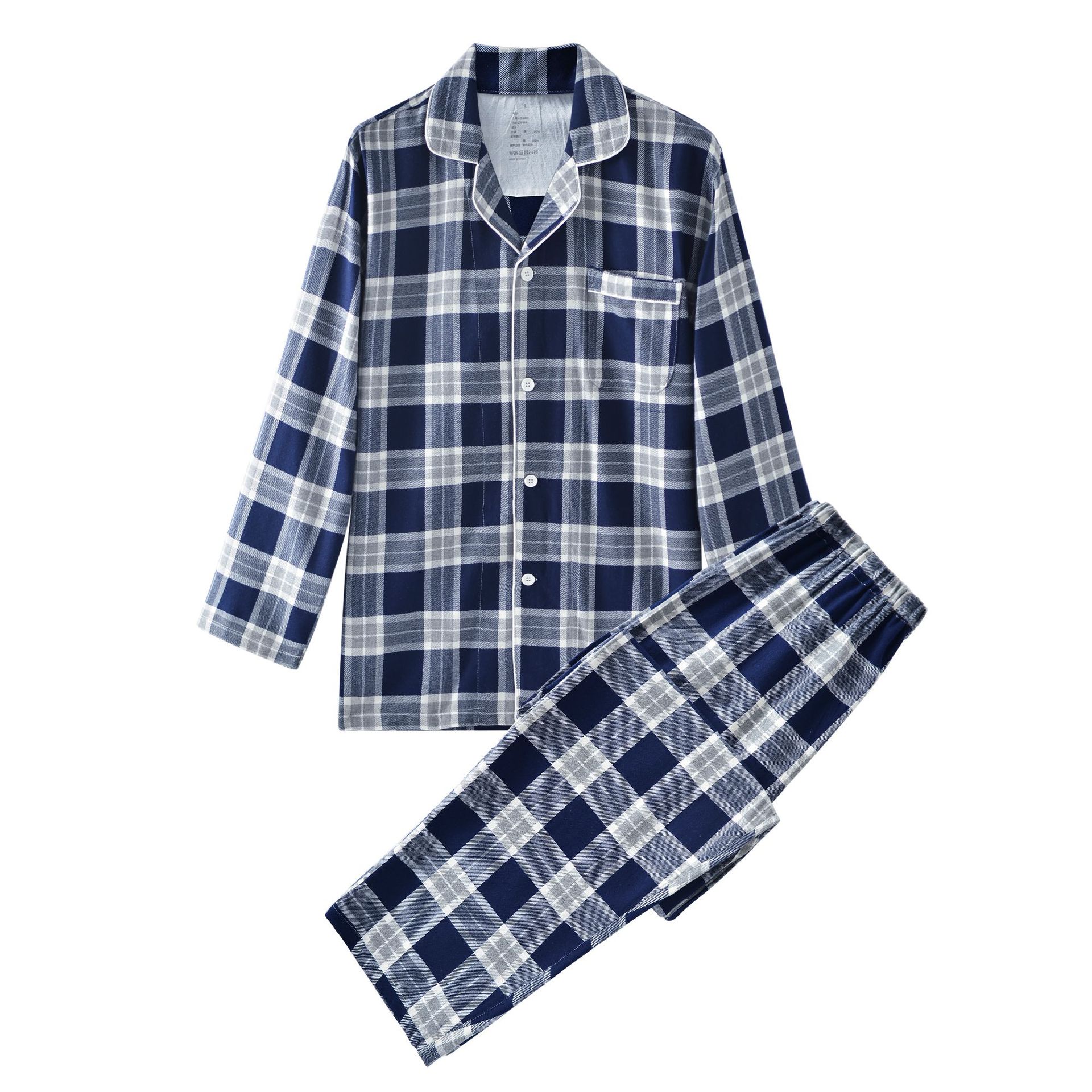 Men's tianzi blue check/flannel