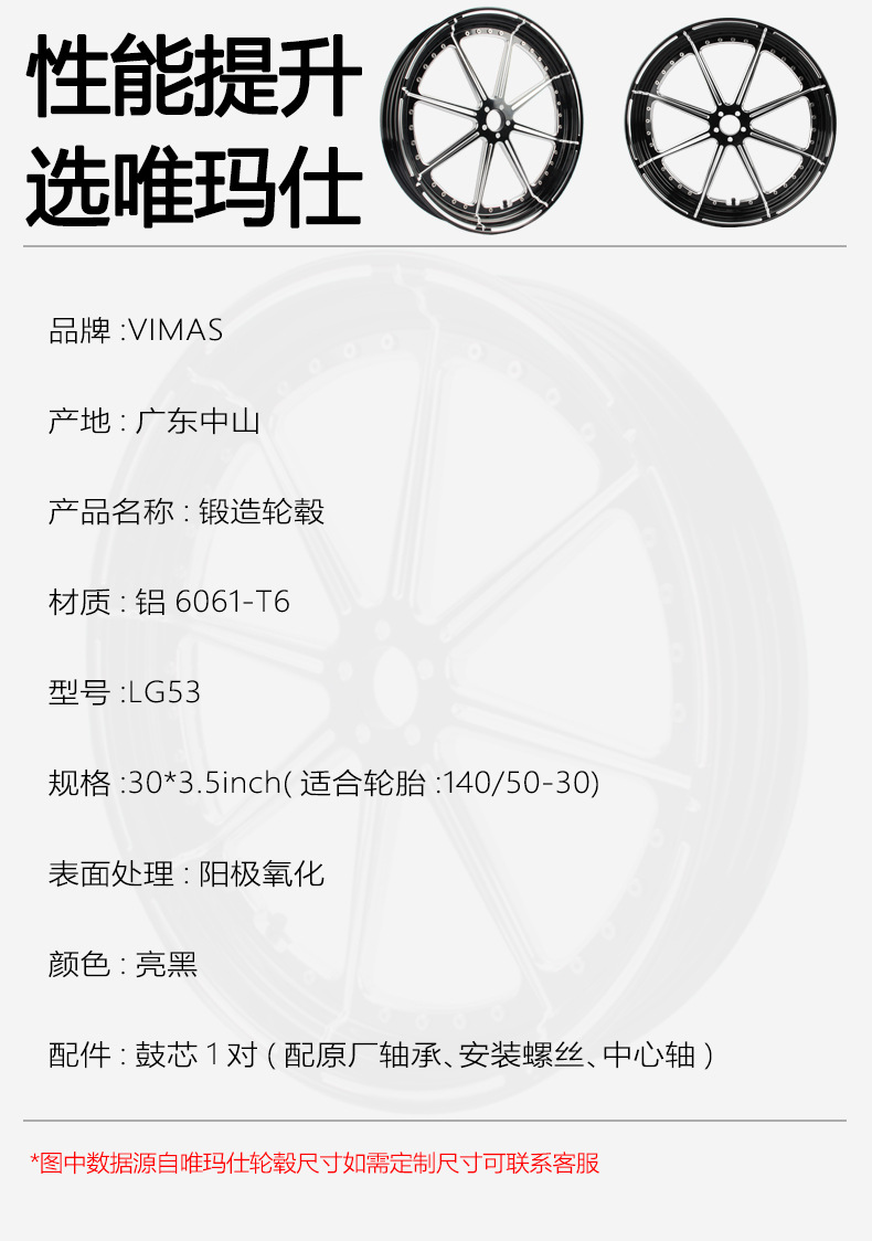 30inch Harley Modified Motorcycle Forged Aluminum Wheels Suitable for Softail, Road Glide, Road King, and Street Glide