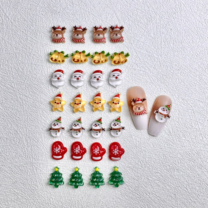 Christmas Cute Sweet Cartoon Resin Nail Decoration Accessories 1 Piece display picture 2