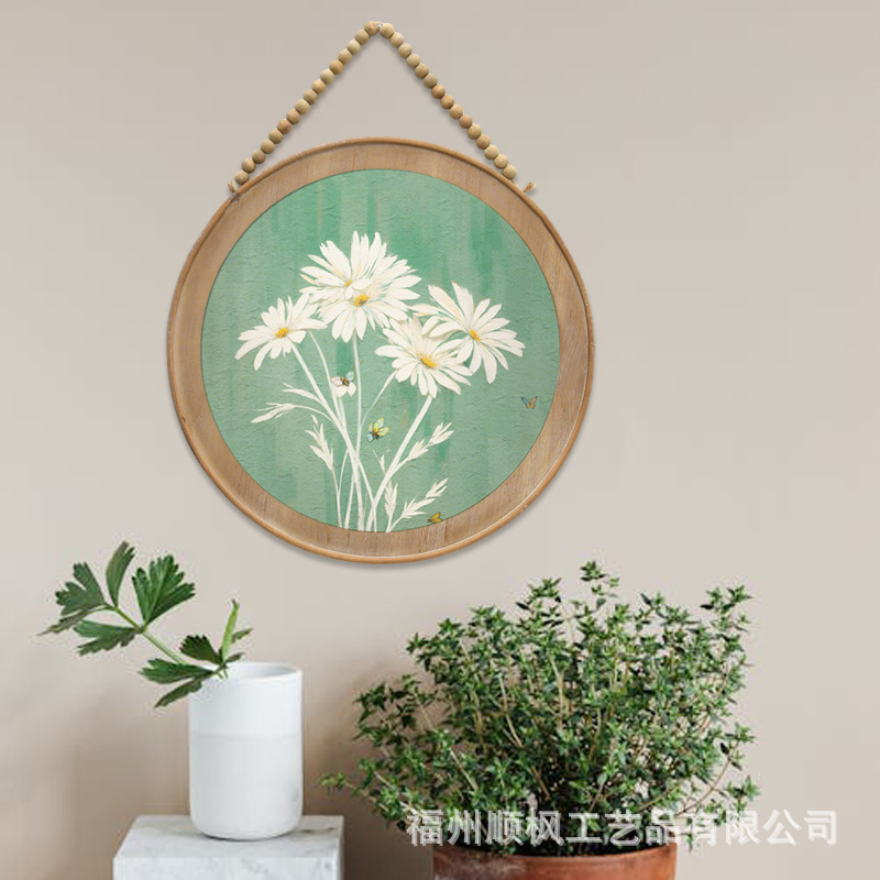 リトルデイジー吊り絵画リビングルームの装飾油絵寝室の花壁画ダイニングテーブル吊り壁画|undefined