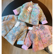 女童新中式唐装冬装2025新款儿童夹棉保暖上衣小女孩国风盘扣外套