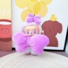 With bow, purple