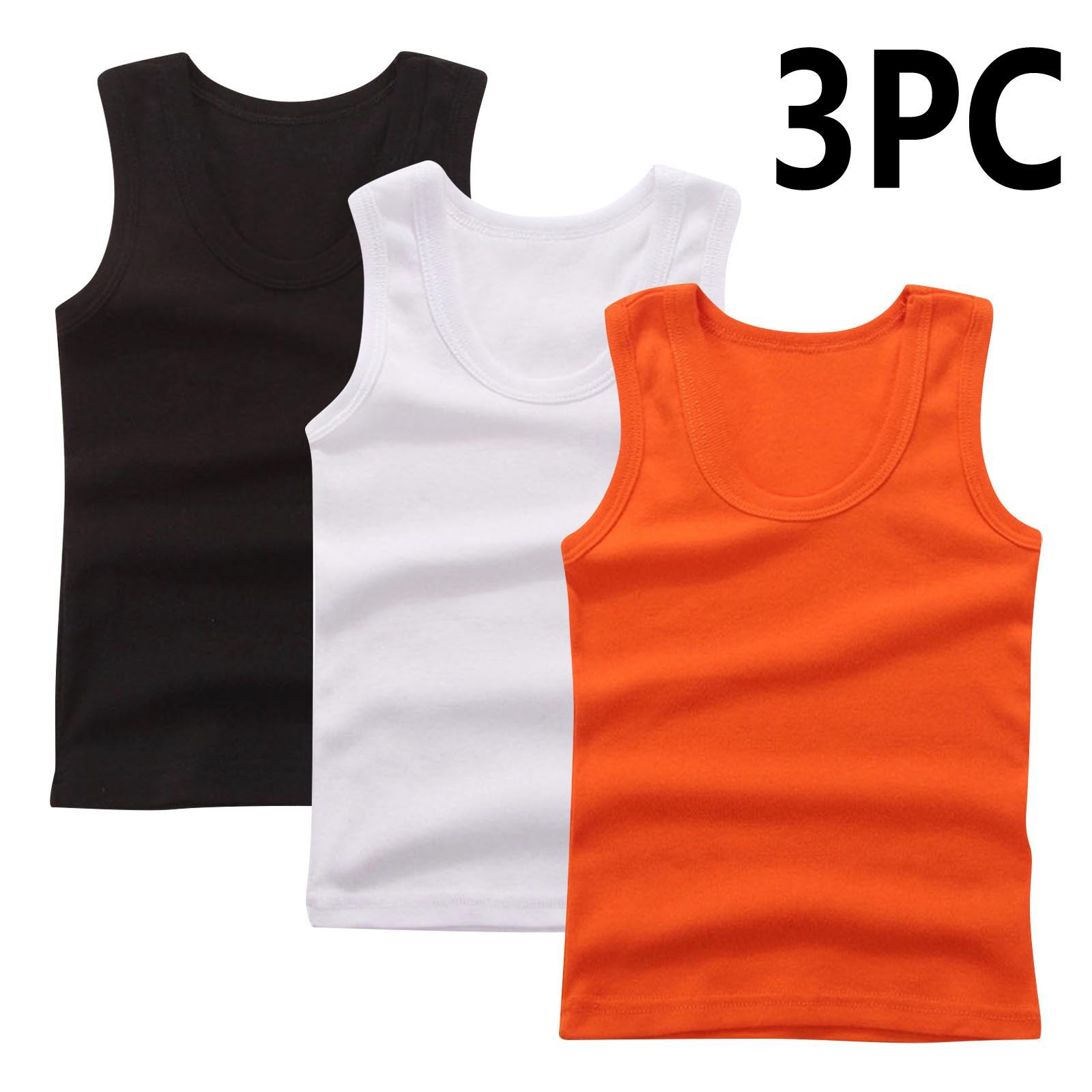 DK Tank Top-Orange+White+Black