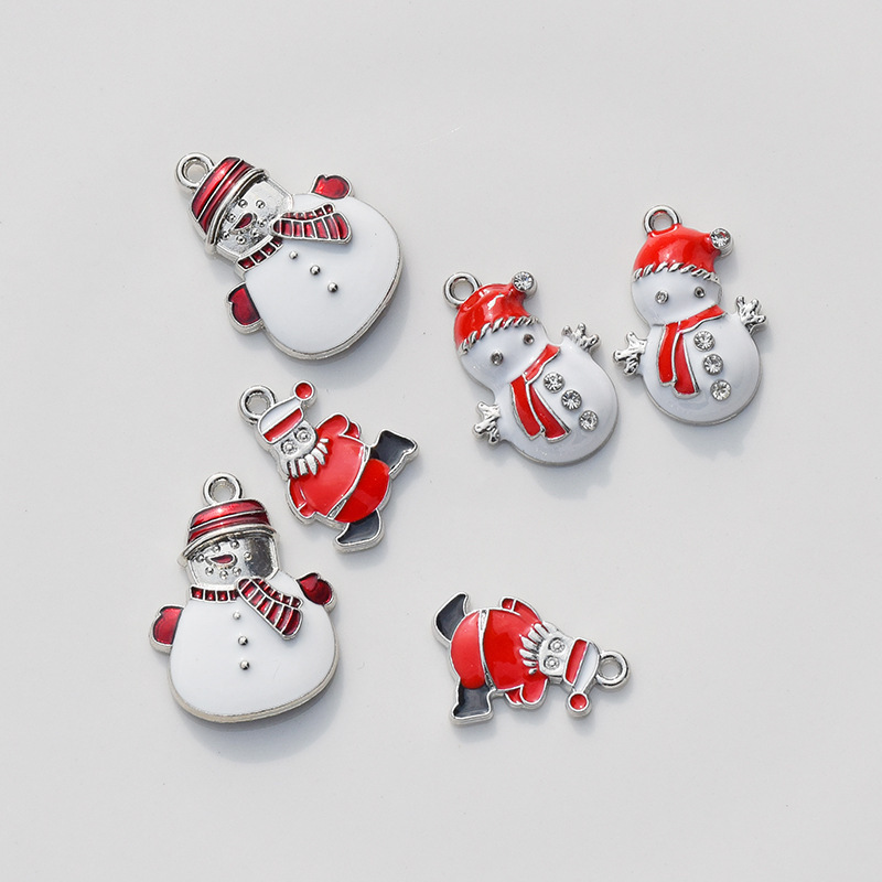 Cross-border New European and American-style Santa Snowman Pendant Pendant DIY Handmade Earrings Earrings Material Accessory Bag Cross-border New European and American-style Santa Snowman Pendant Pendant DIY Handmade Earrings Earrings Material Accessory Bag
