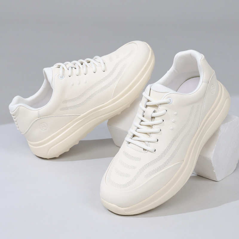 Genuine Leather Sports Shoes for Men 2026 Spring Soft-Soled Shoes Men's Ai Walking Travel Soft-Soled Sports Shoes Men's German Training Shoes