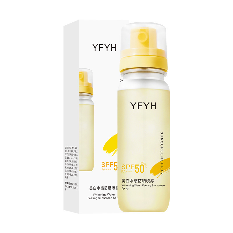 YFYH blanqueamiento de agua spray protector solar anti-UV todo el cuerpo protector solar quemaduras solares portátiles fabricantes de agua protector solar para hombres y mujeres image 6
