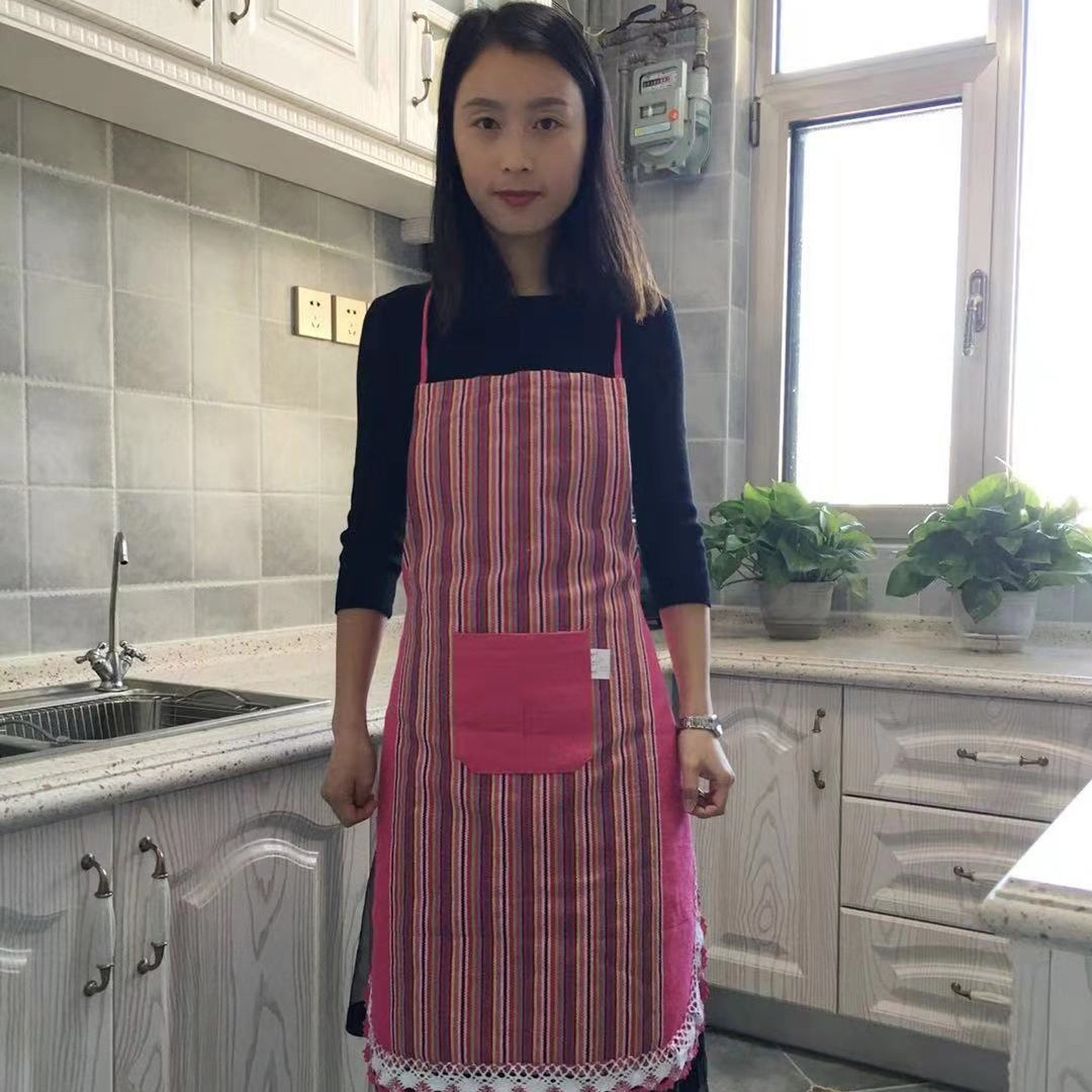 오래 된 굵은 천 두꺼운 부엌 앞치마 램프 블랙 작업 앞치마 호텔 복지 공장