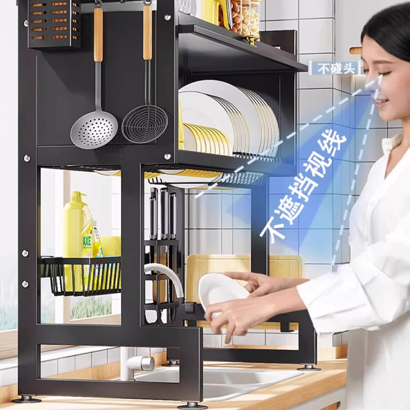 cocina drenaje rack platos rack platos palillos cubiertos rack de almacenamiento fregadero de almacenamiento lavavajillas rack de almacenamiento
