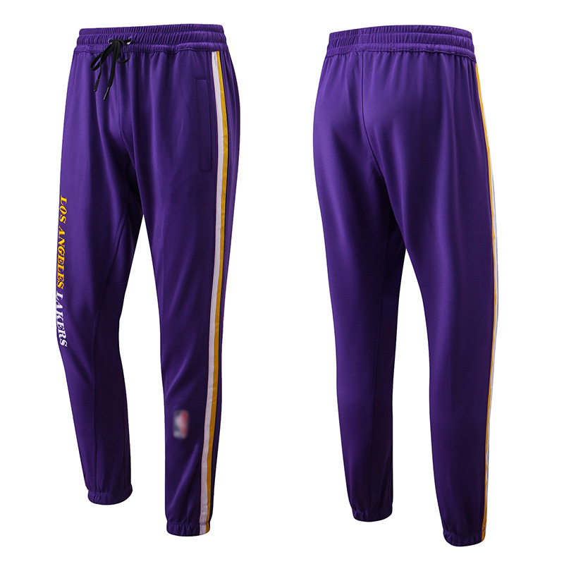 Autumn new casual pants men's foreign trade NBA75 anniversary embroidery training pants outdoor running sports loose pants