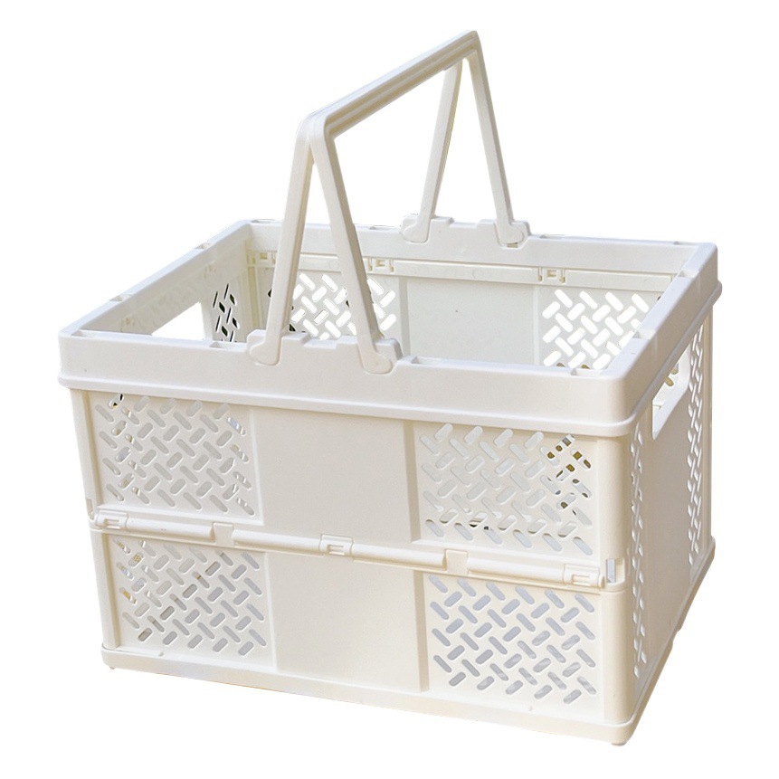 Canasta de picnic al aire libre ins apilamiento canasta de almacenamiento plegable Salida de primavera canasta de vegetales japoneses canasta de lavandería canasta portátil