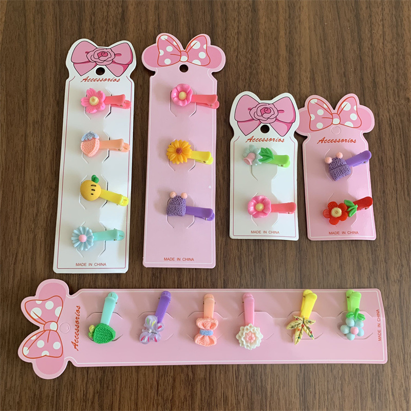 Long Children's Hairpin Cartoon Bow Jewelry Packaging Cardboard display picture 1