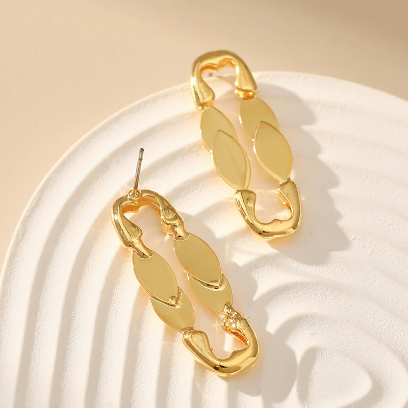 Серьги из меди, креативные аксессуары, золото 750 пробы