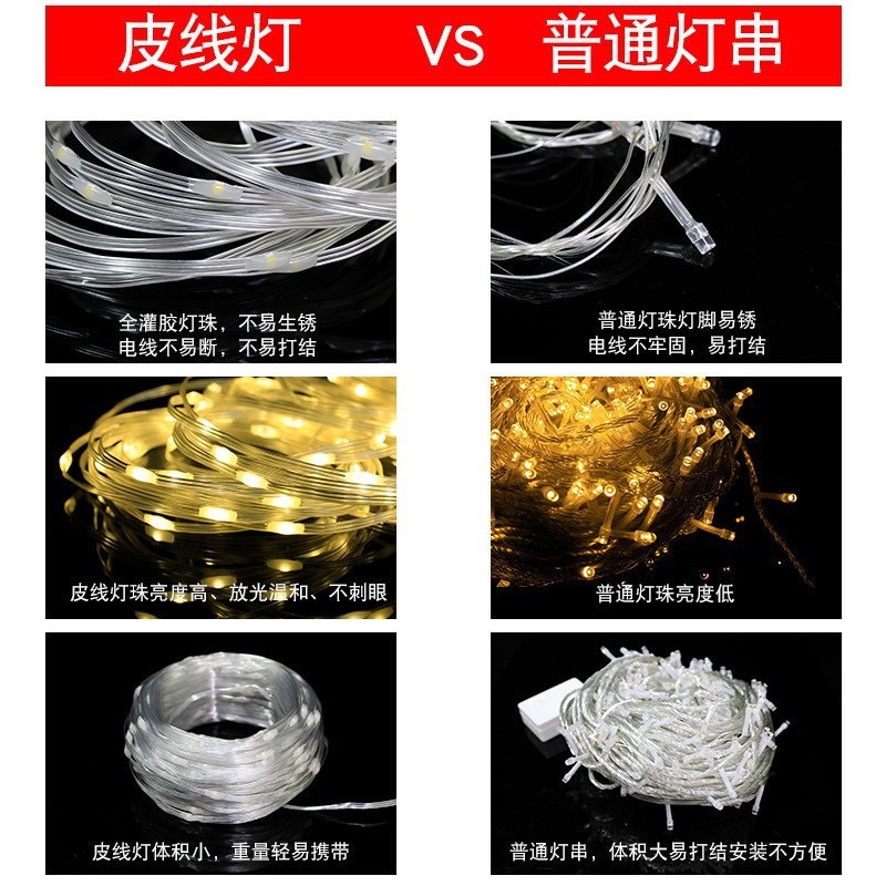 Fábrica directa de venta transfronteriza led lámpara de cuero impermeable al aire libre decoración estrella de camping productos terminados / productos semiacabados
