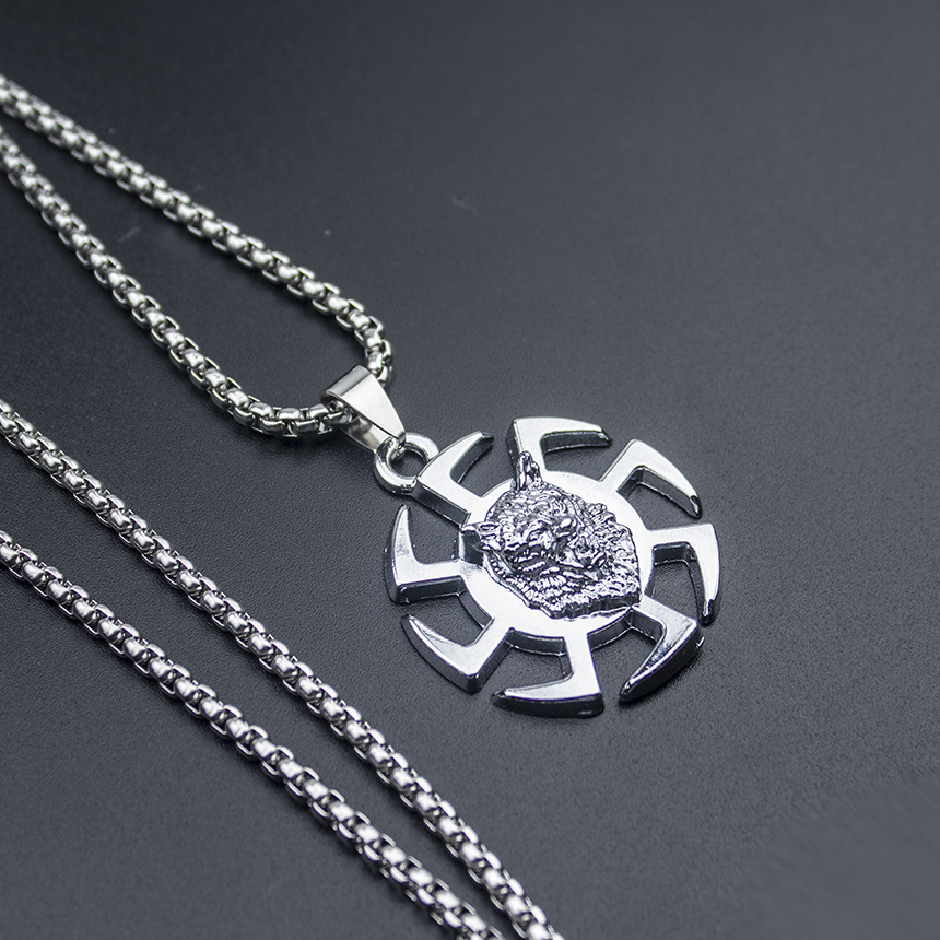 Collier pendentif ancre pour homme en acier inoxydable_voghion.com
