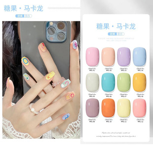 Dopamine Manicure Macaron Candy Color Nail Polish Gel 2025 New Internet Celebrity Popular Manicure Special Set
