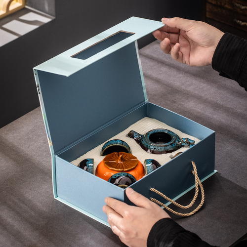 Ceramic manufacturer direct sales cultural and creative souvenirs, boxed tea sets, business enterprise company bank event gifts