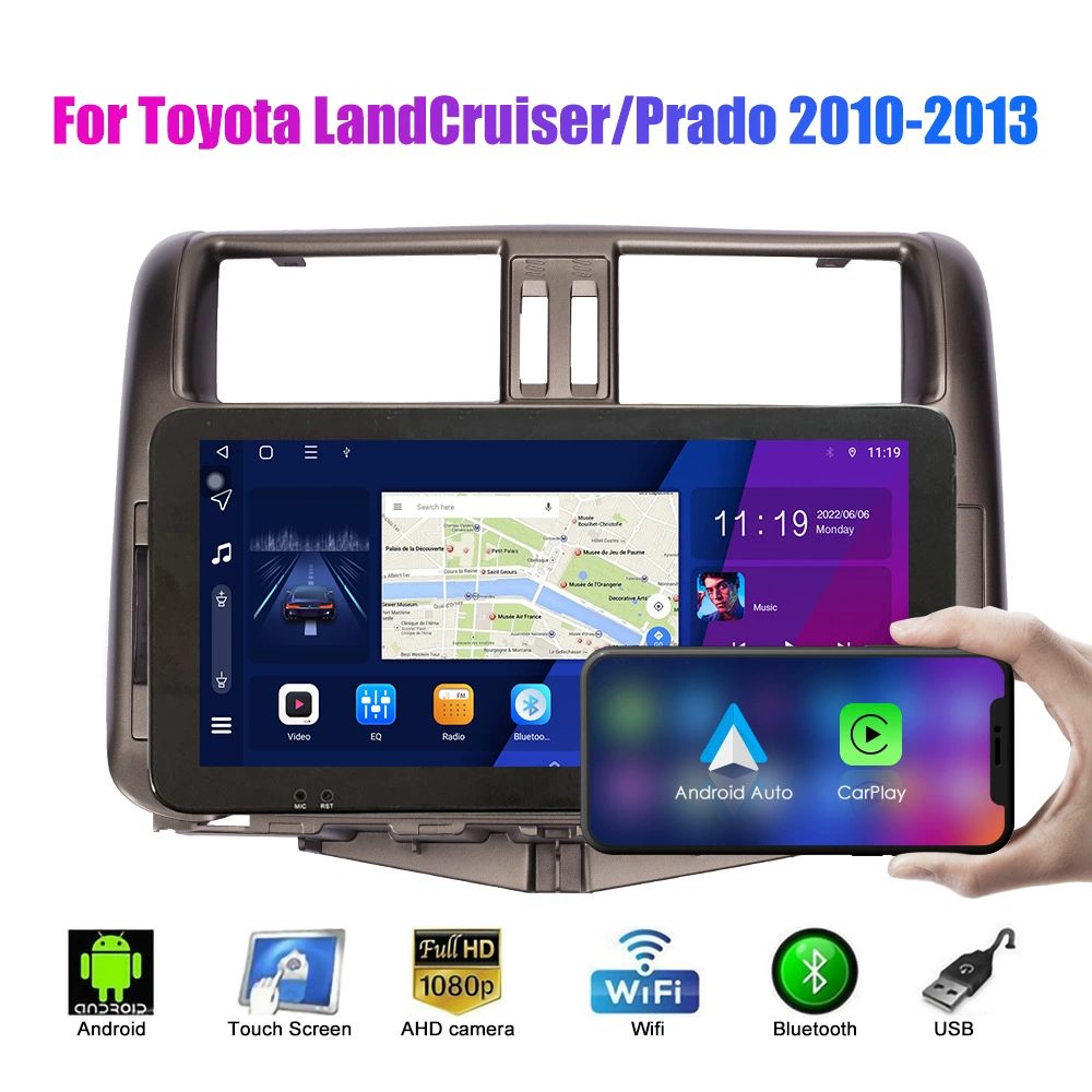 Подходит для Toyota Prado/Baodai 2010-2013 Android навигатор разворот изображения в сборе