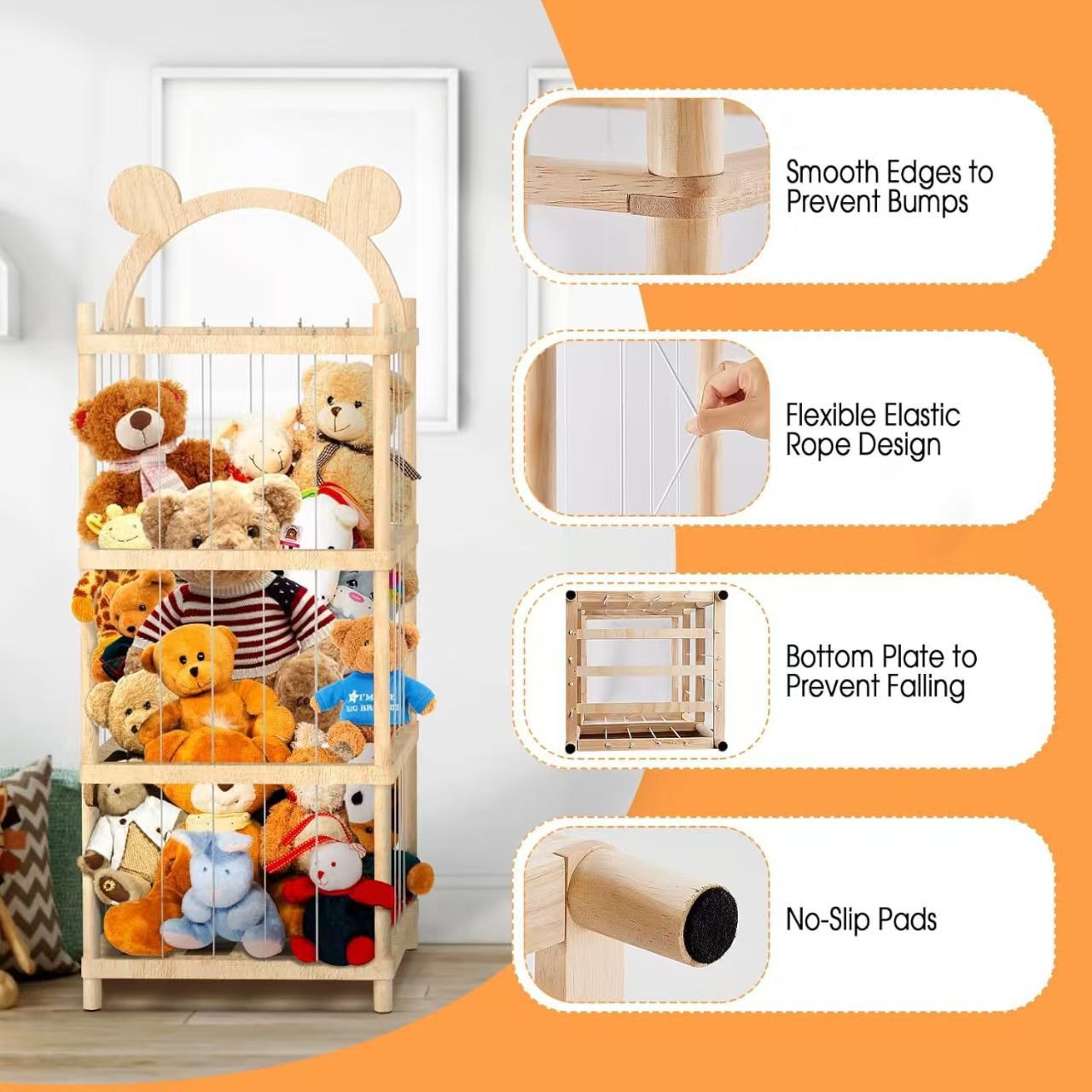 (Cross-border trading), wooden plush toy, storage system, doll, new collection