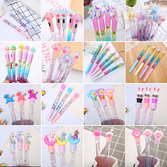 Creative oil-infused quicksand gel pen combination cartoon stationery student high-looking fairy pen office water-based signature pen