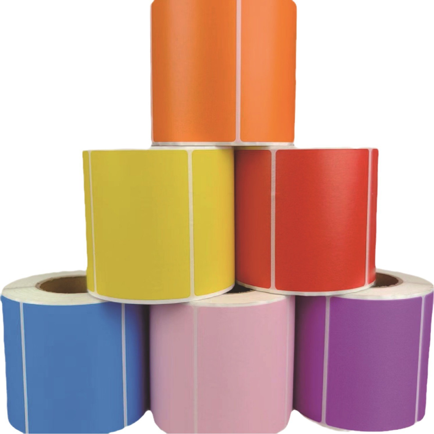 3방수 컬러 열전사 라벨지 자체 접착 라벨 바코드 인쇄지 빨강, 노랑, 파랑, 초록, 노랑, 오렌지 7가지 색상 선택 가능