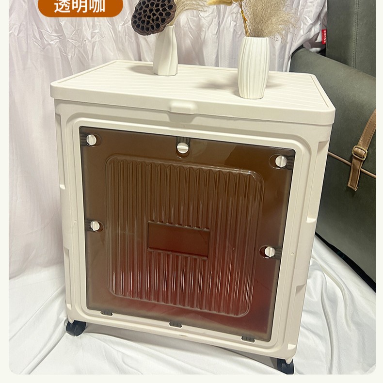 Caja de almacenamiento de ropa, caja de acabado, cubierta plegable, juguetes domésticos de gran capacidad, armario de almacenamiento móvil multifuncional