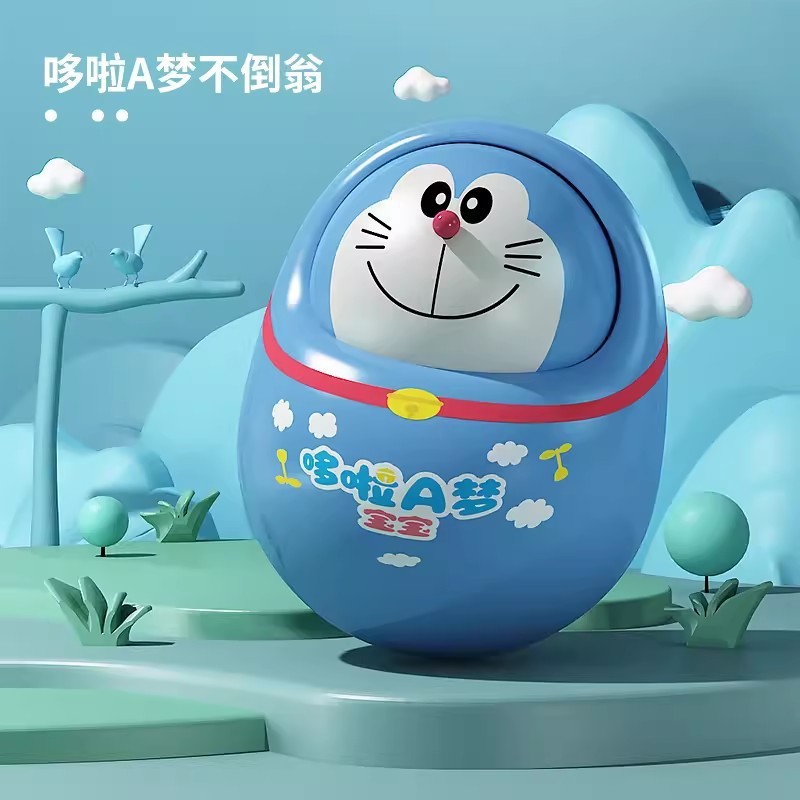 哆啦A梦婴儿玩具不倒翁点头娃娃摇摆不倒翁卡通萌趣宝宝益智玩具|undefined