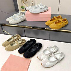 春と秋のミウの外国貿易婦人靴、スリッポン、メリージェーンバレエシューズ、ミュウフラットシューズ