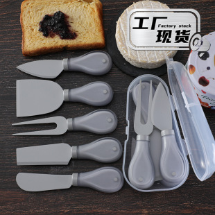 Cross-border baking tools cake spatula portable knife tableware suit storage box 5 piece set cheese knife suit