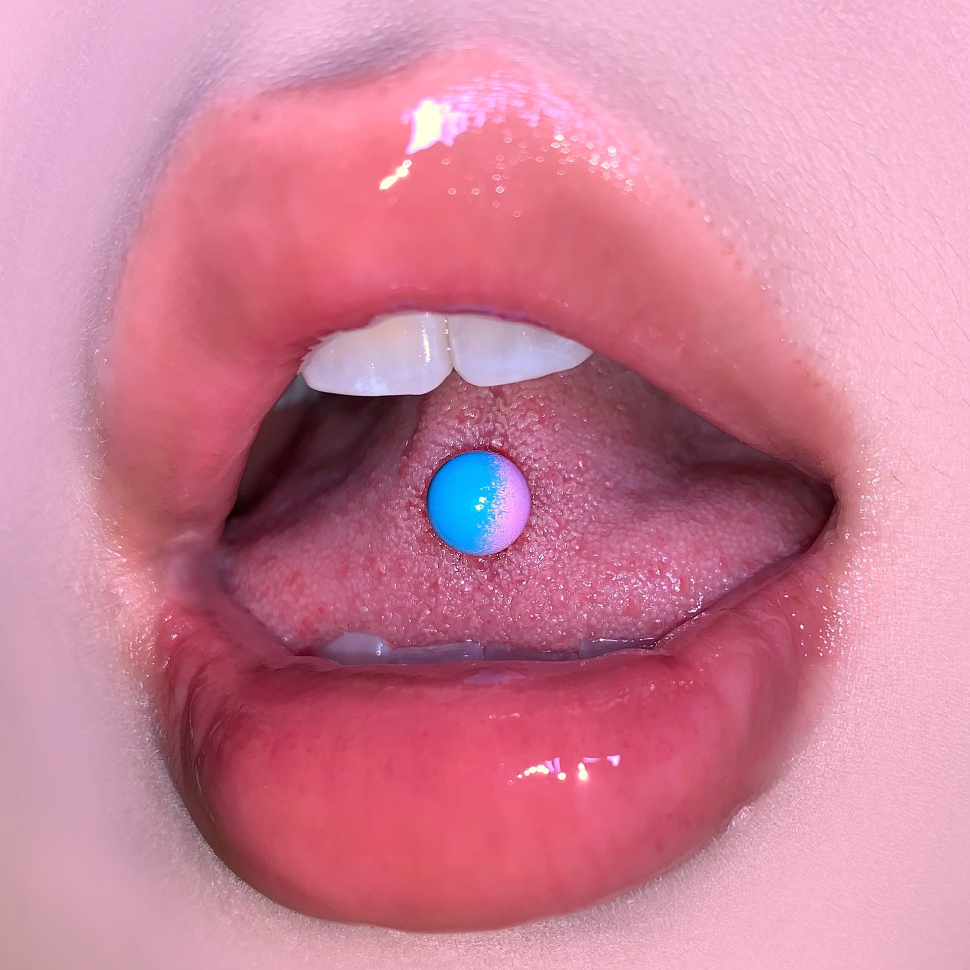 Hot Selling Colorful Acrylic Tongue Nails Double-Ended Color Matching Tongue Piercing Jewelry 316L Surgical Steel detail image 9