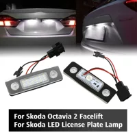 Для Skoda новый автомобиль запасные аксессуары светодиодный номерной знак света Skoda Octavia декодирование