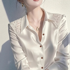 高级感今年流行减龄洋气白色衬衫女春季新款轻奢气质打底内搭上衣