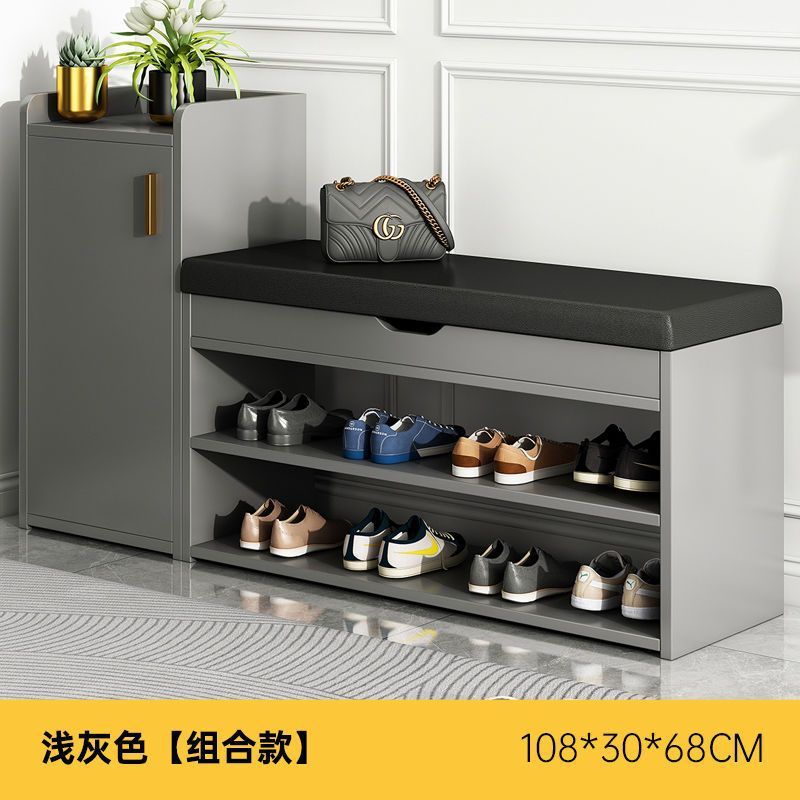 一体入户收纳鞋架换鞋凳门口可坐多层进门穿鞋凳家用客厅轻奢鞋柜|undefined