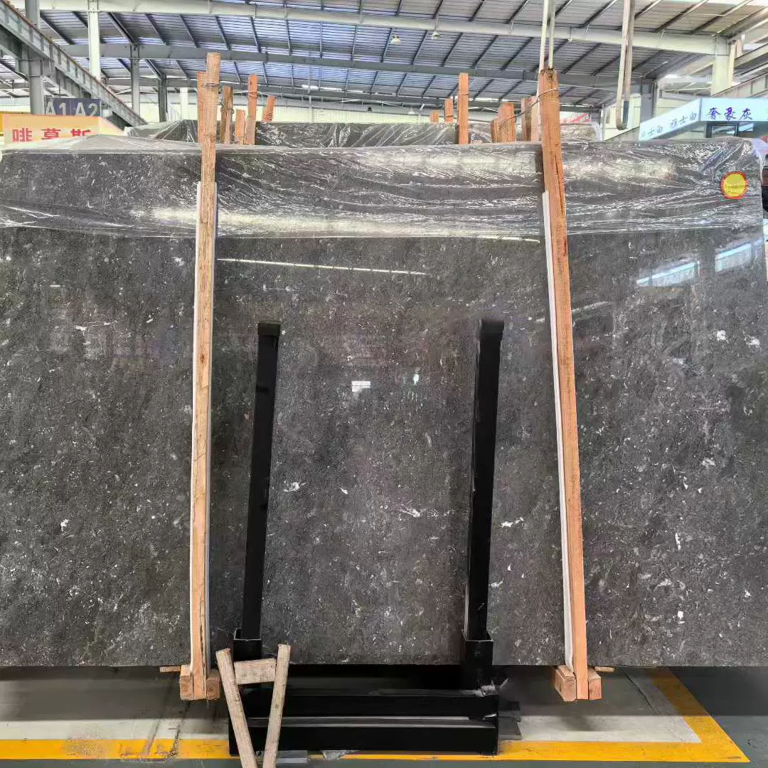 格力斯灰大理石石材楼梯踏步酒店别墅装修背景墙台面板材