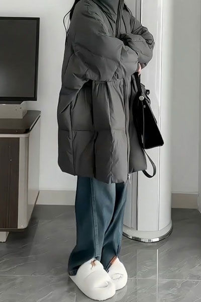 羽绒棉服女冬季新款加厚韩系东大门棉袄女中长款宽松棉衣外套