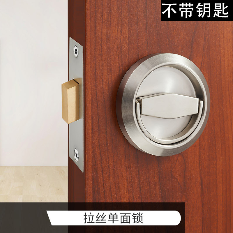 Cerradura de puerta invisible cerradura oculta cerradura de fondo pared deslizante cerradura de puerta doble gancho cerradura de puerta cerradura de acero inoxidable 304