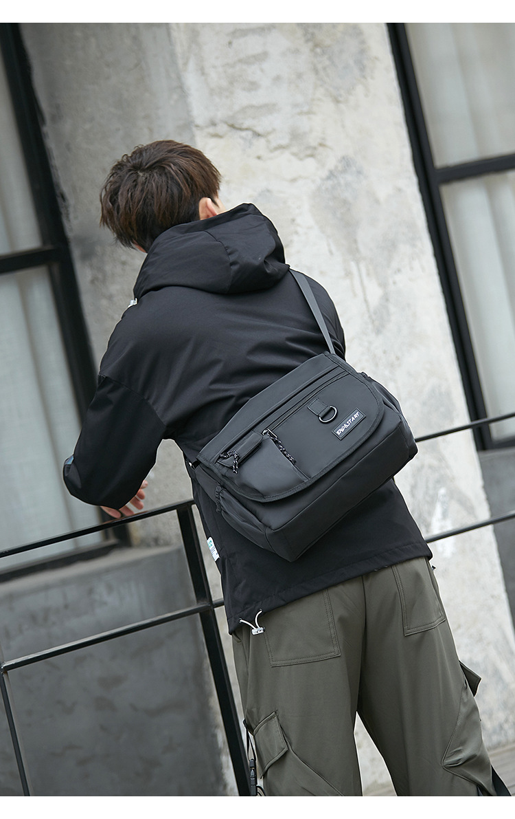 Ανδρική τσάντα ώμου Messenger Casual από καμβά, με χιαστί φερμουάρ, μεγάλης χωρητικότητας, για άνδρες, διαγώνιος, σακίδιο πλάτης_voghion.com